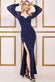 Scuba Crepe Maxi Dress With Chiffon Sleeves DR3431