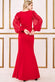 Scuba Crepe Maxi Dress With Chiffon Sleeves DR3431