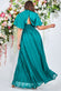 Keyhole High Neck Flutter Sleeve Maxi DR3441