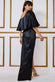 Drape Shoulder Wrap Satin Maxi Dress DR3450