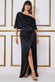 Drape Shoulder Wrap Satin Maxi Dress DR3450
