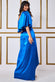 Drape Shoulder Wrap Satin Maxi Dress DR3450