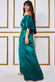 Drape Shoulder Wrap Satin Maxi Dress DR3450