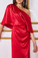 Drape Shoulder Wrap Satin Maxi Dress DR3450
