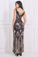 Geometric Patterned Sequin  Maxi Dress DR3461