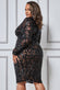 Ornamental Patterned Sequin Mesh Midi Dress DR3476P