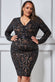 Ornamental Patterned Sequin Mesh Midi Dress DR3476P