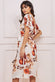 Wrap Back Flutter Sleeve Midi Dress DR3480