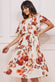 Wrap Back Flutter Sleeve Midi Dress DR3480