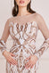 Flame Patterned Sequin Long Sleeve Maxi Dress DR3486