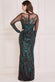 Flame Patterned Sequin Long Sleeve Maxi Dress DR3486