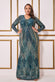 Patterned Dual Tone Sequin Maxi Dress DR3494P