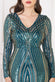 Dual Tone Patterned Sequin Maxi Dress DR3494