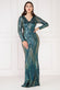 Dual Tone Patterned Sequin Maxi Dress DR3494