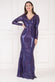 Dual Tone Patterned Sequin Maxi Dress DR3494