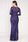 Dual Tone Patterned Sequin Maxi Dress DR3494