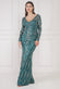 Geo Patterned Sequin Long Sleeve Maxi Dress DR3495