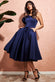 Puffy One Shoulder Midi Dress DR3513