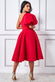 Puffy One Shoulder Midi Dress DR3513