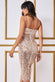 Naked Sheer Sequin Bodycon Midi Dress DR3514