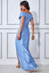Cowl Neck Bardot Satin Maxi Front Split DR3517