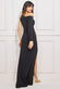 Scuba Crepe One Shoulder Maxi Dress With Split DR3518