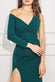 Scuba Crepe One Shoulder Maxi Dress With Split DR3518