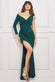 Scuba Crepe One Shoulder Maxi Dress With Split DR3518