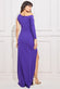 Scuba Crepe One Shoulder Maxi Dress With Split DR3518