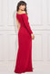 Scuba Crepe One Shoulder Maxi Dress With Split DR3518
