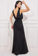 Front Wrap Gathered Maxi Dress DR3519