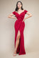 Off The Shoulder Knot Front Maxi Dress DR3520