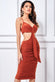 Cut Out Ruched Bodycon Midi Dress DR3522