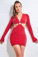 Cut Out Long Sleeve Bodycon Mini Dress DR3532