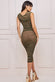 Naked Ruched Bodycon Midi Dress DR3539