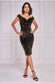 Jewel Tone Sequin Velvet Bardot Midi Dress DR3550