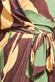 Printed Batwing Wrap Midi Dress DR3575