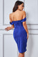 Cowl Neck Off The Shoulder Midi Dress DR3579