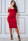 Cowl Neck Off The Shoulder Midi Dress DR3579