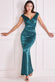 Satin Off The Shoulder Maxi Dress DR3580QZ