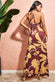 Printed Crossover Maxi Dress DR3602