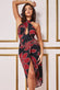 Printed Crossover Midi Dress DR3603