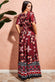 Printed Flutter Sleeve Maxi Dress DR3608