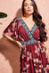 Printed Flutter Sleeve Maxi Dress DR3608