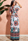 Printed Flutter Sleeve Maxi Dress DR3608