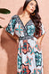 Printed Flutter Sleeve Maxi Dress DR3608