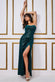 Patterned Sequin Velvet Bandeau Maxi Dress DR3610