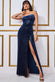 Patterned Sequin Velvet Bandeau Maxi Dress DR3610