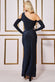 Cold Shoulder Lurex Maxi With Thigh Split DR3632