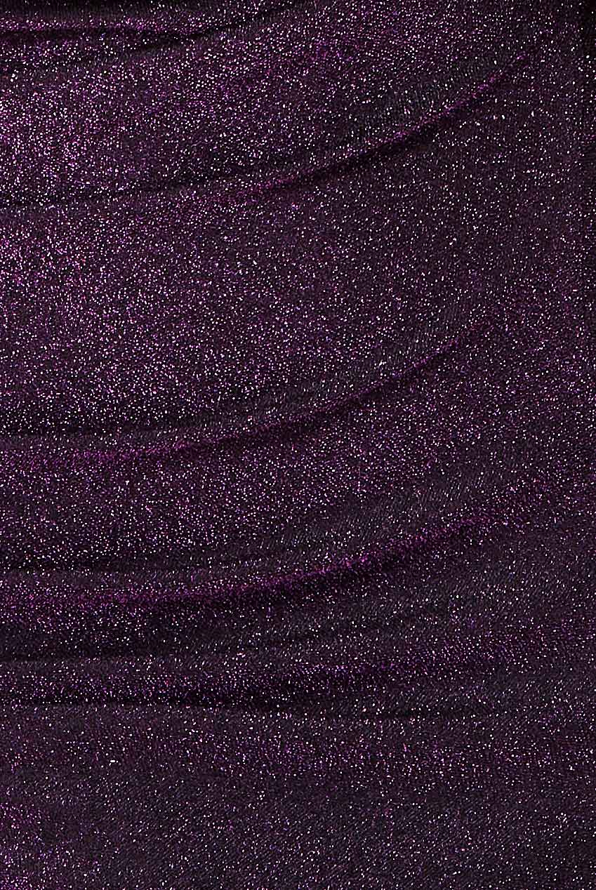 Cold Shoulder Lurex Maxi With Thigh Split DR3632